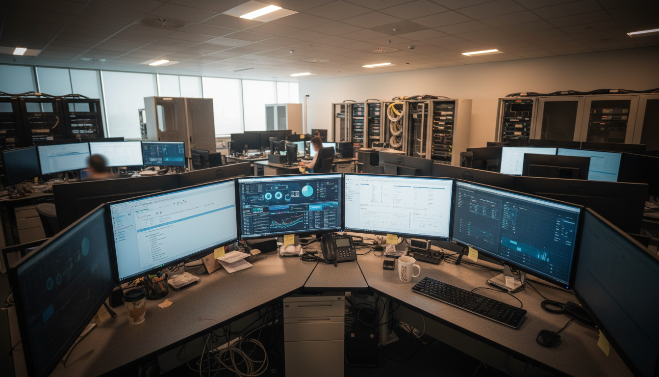 企業IT部門によるWindows更新プログラム管理とネットワーク監視