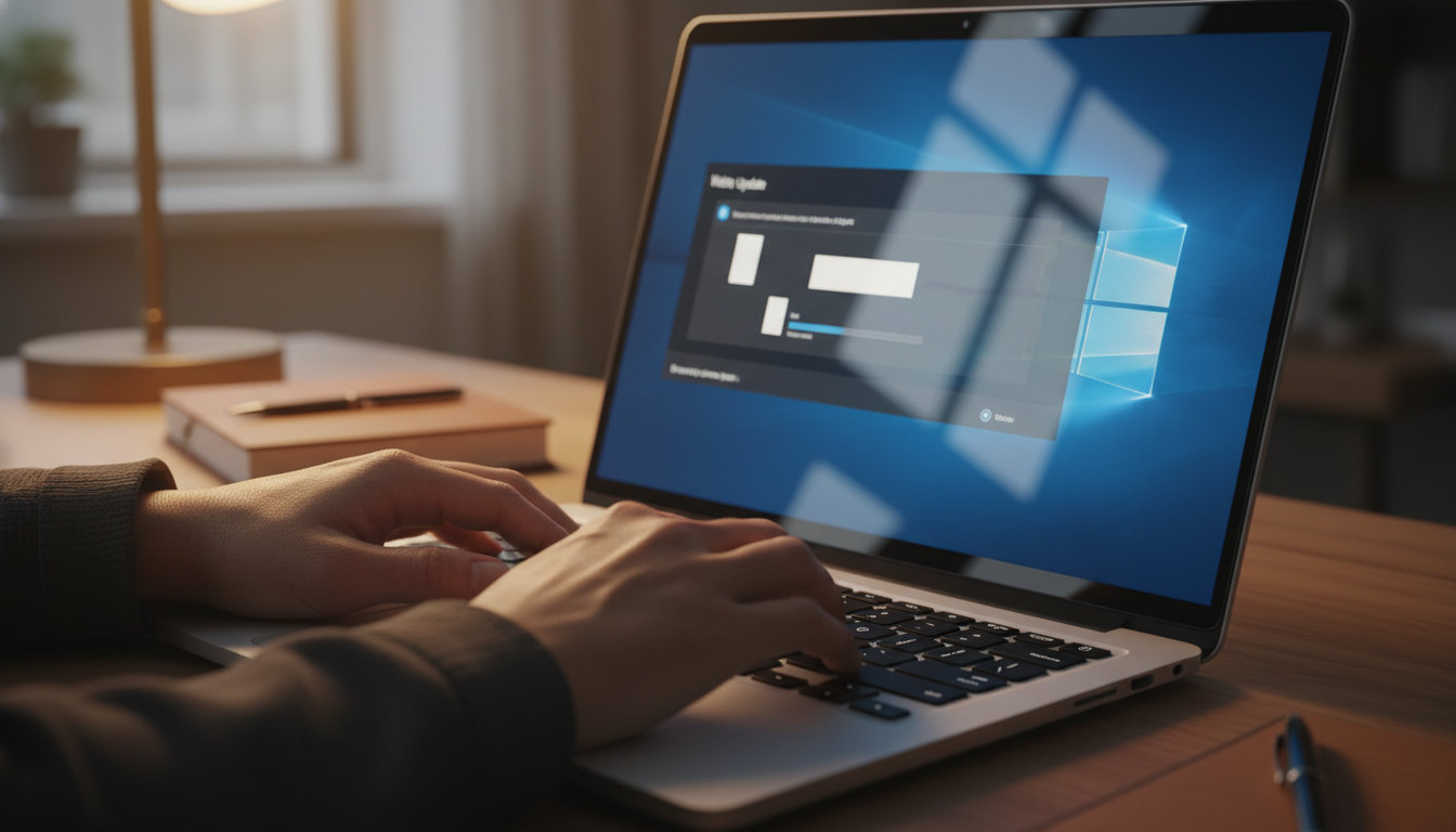 Windows Updateトラブルシューティング画面とエラー解決プロセス