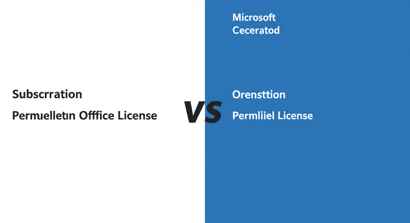 サブスクリプション型と買い切り型のOfficeライセンスの比較表