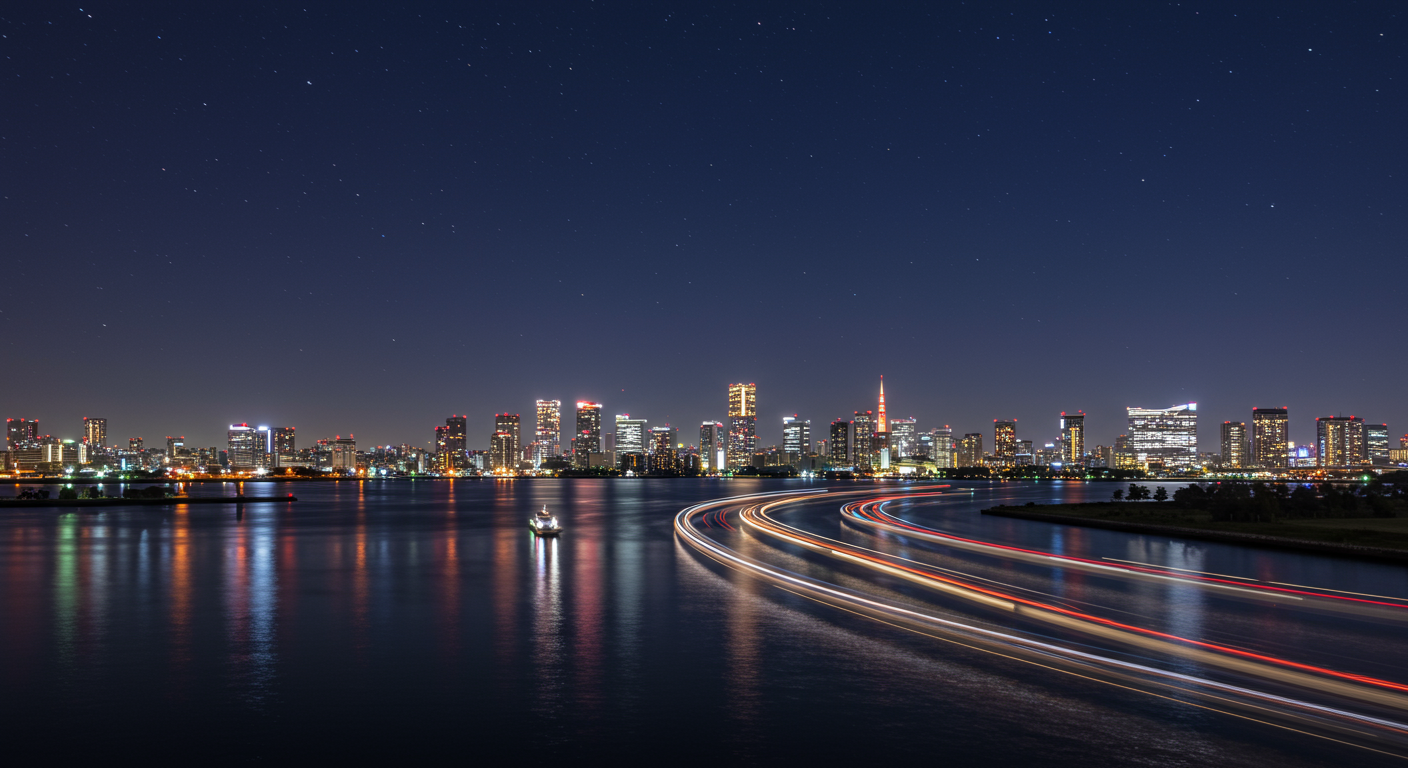 港区海岸エリアからの東京湾の夜景
