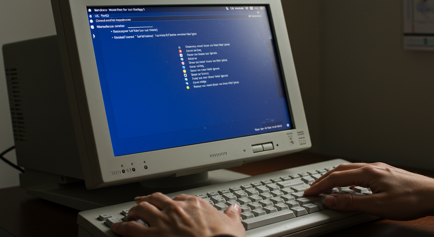 古いPCに最新Windowsをインストールする様子