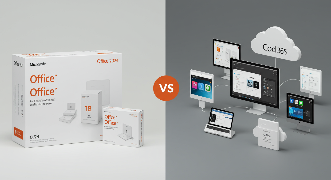 Office製品パッケージとクラウドサービスのイメージ