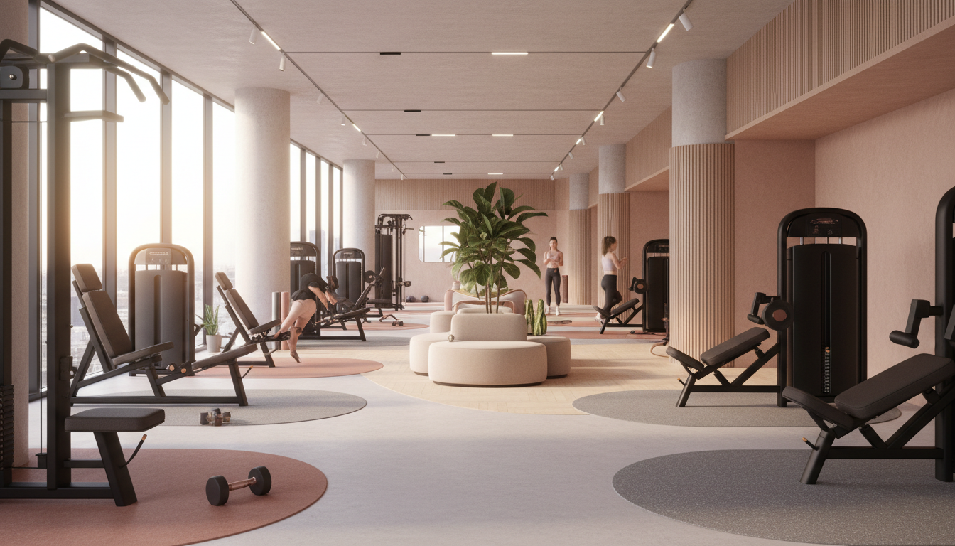 女性専用パーソナルジムのトレーニング風景