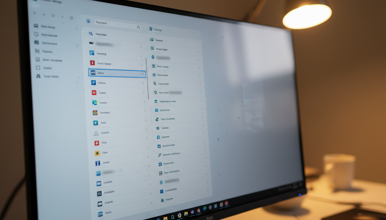Windows 11のアプリ管理画面を表示したPC画面