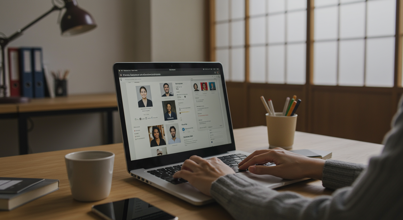 LinkedInを活用した人材採用の様子