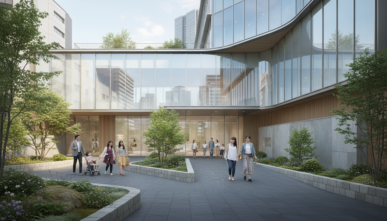 築地エリアの医療施設と病院の外観イメージ