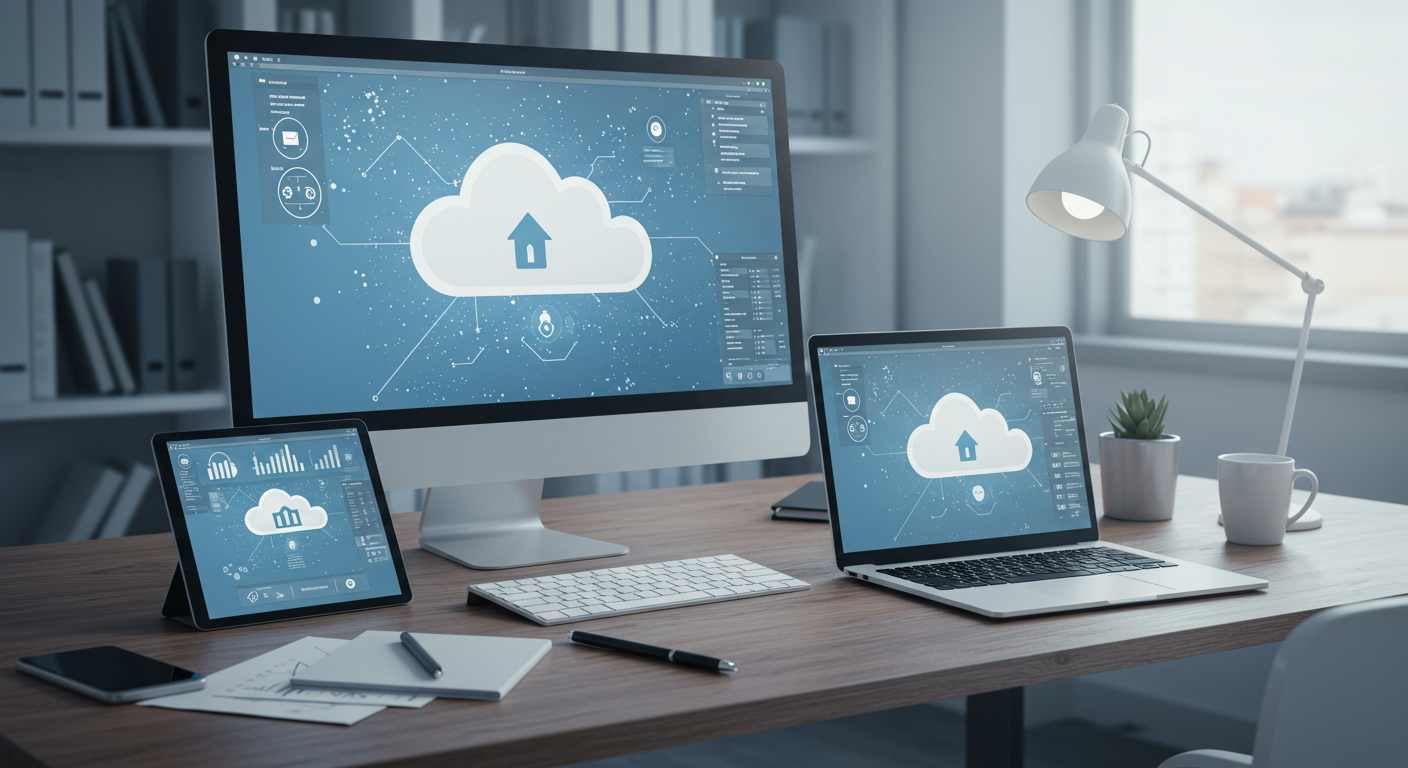 クラウドベースのMicrosoft 365環境を表現したイメージ