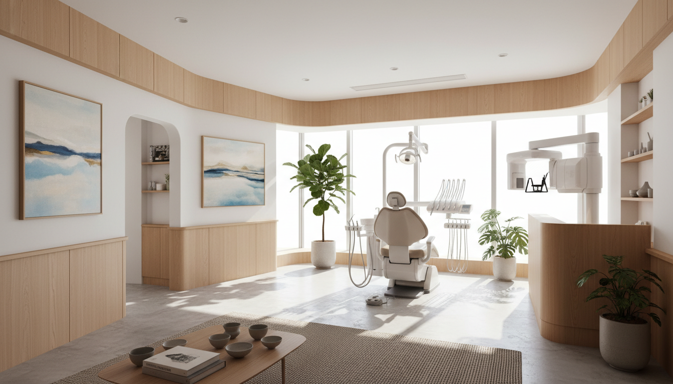 港区麻布十番の歯科医院の清潔で明るい診療室