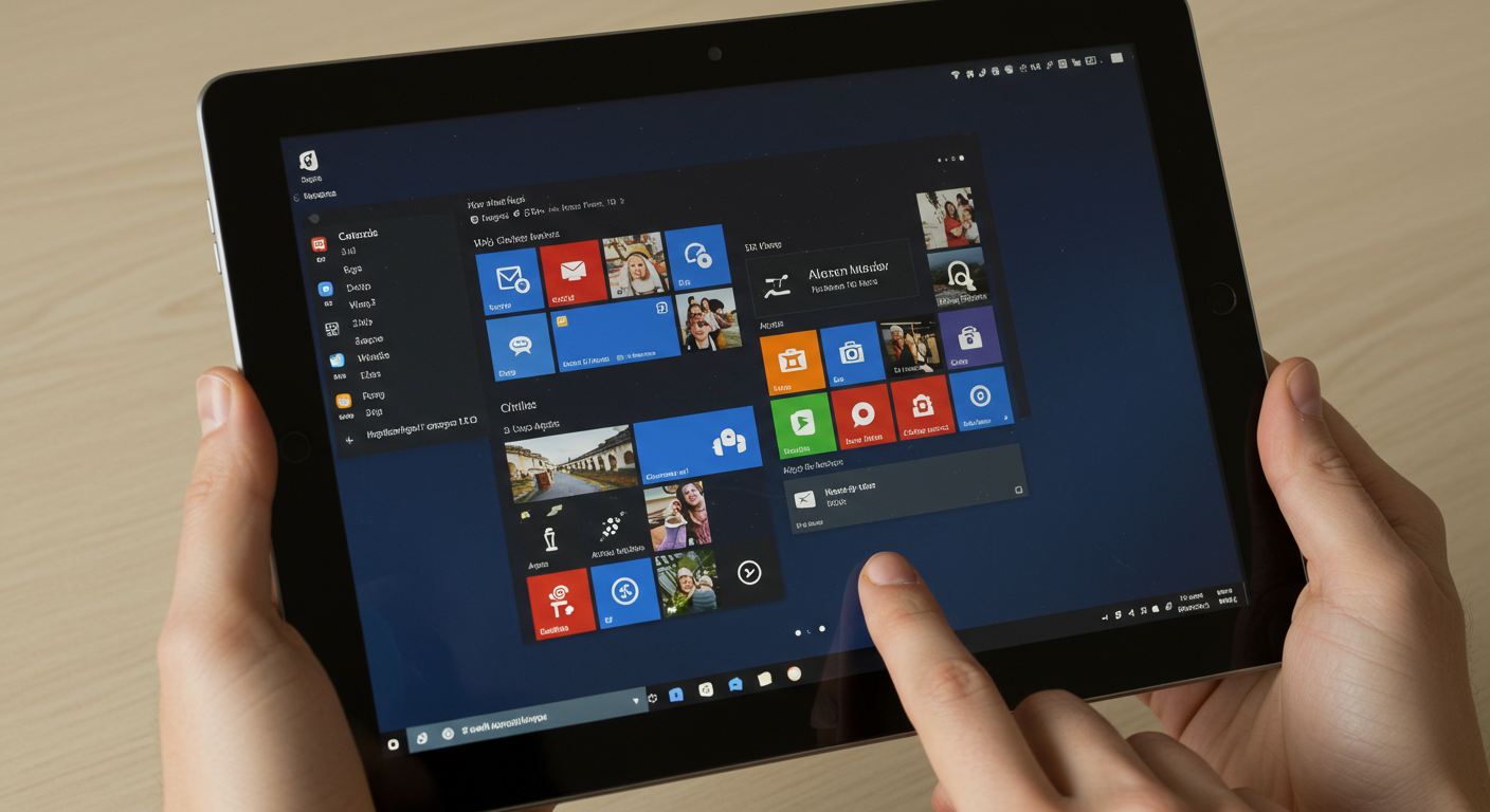 Windows 11のタブレットモード画面表示