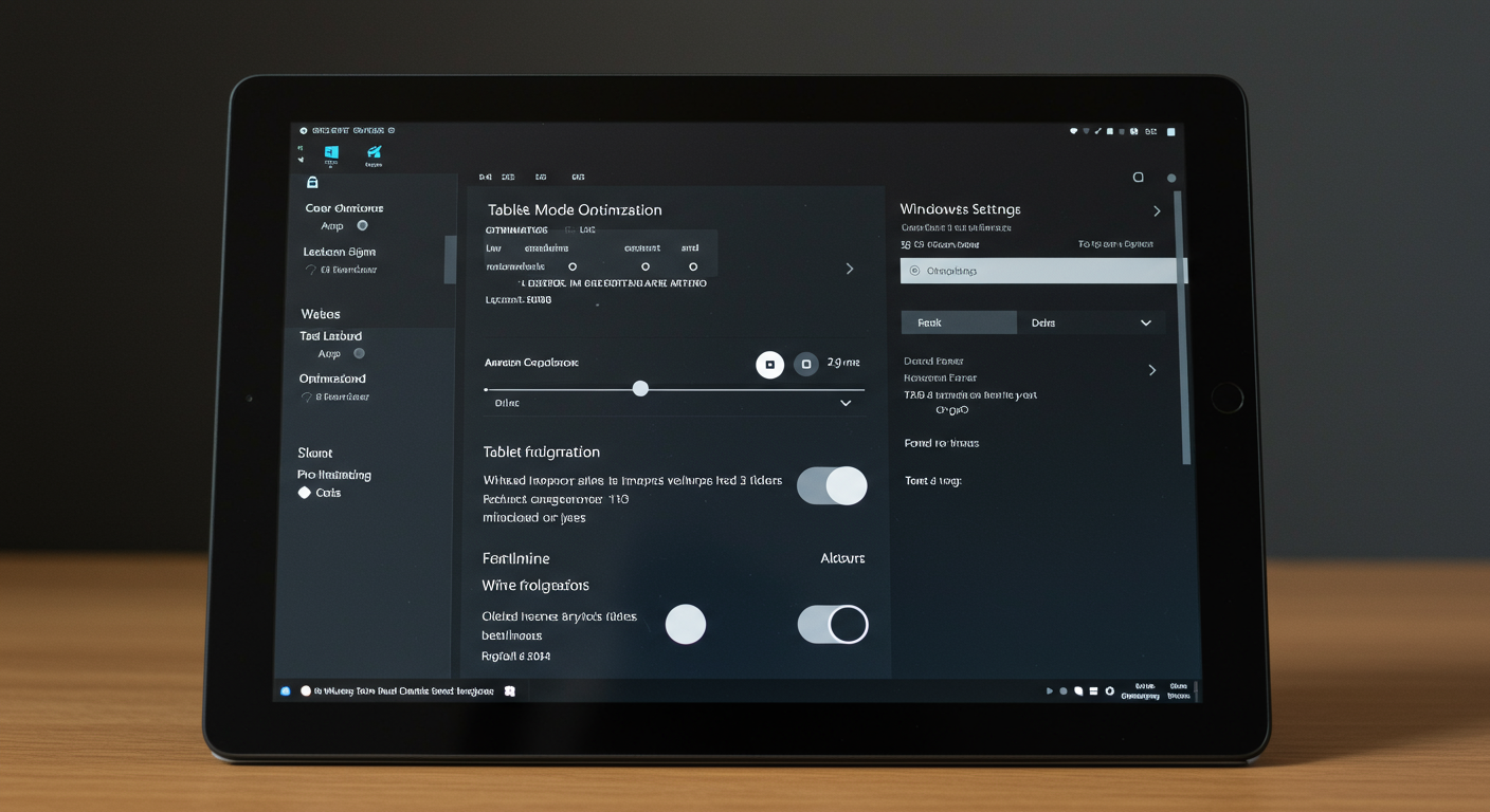 Windows 11のタブレットモードカスタマイズ設定画面