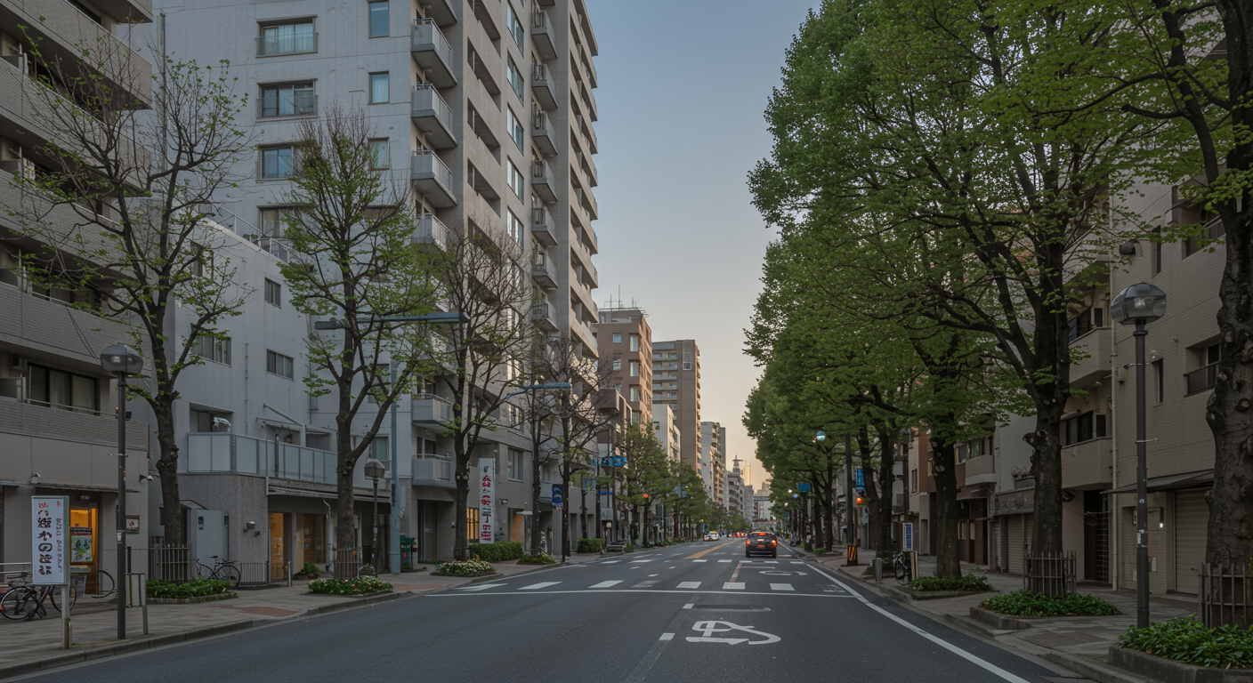 芝公園エリアの街並みと緑豊かな環境