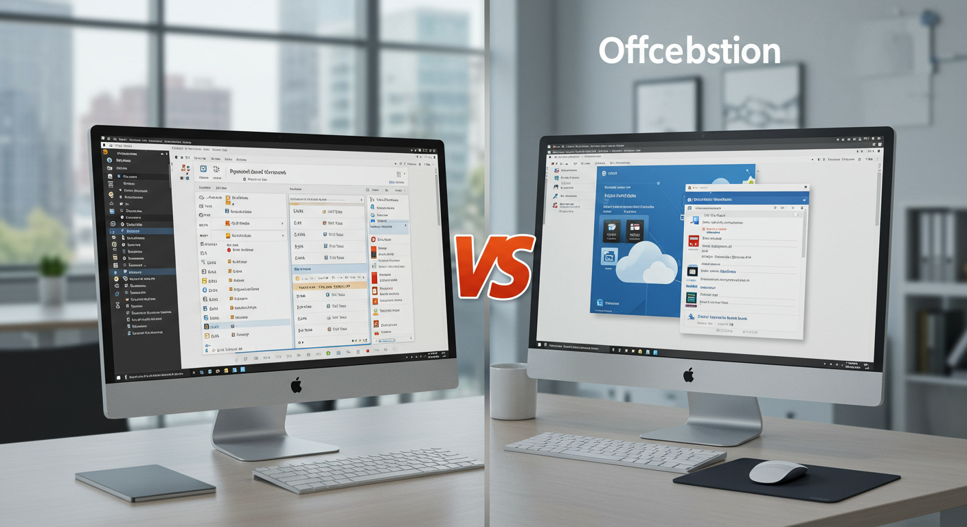 永続版とサブスクのOffice機能比較イメージ