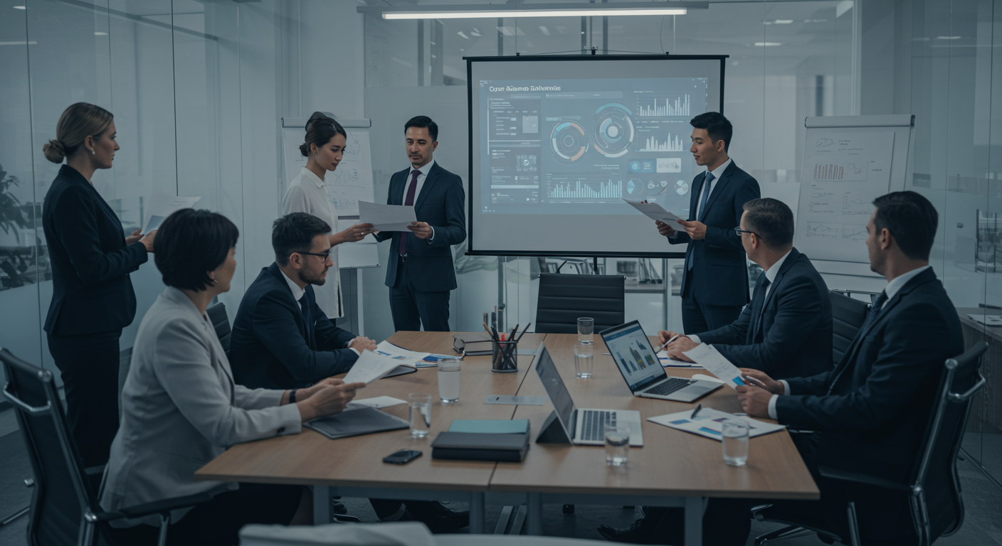 企業のIT意思決定プロセスを表現したイメージ