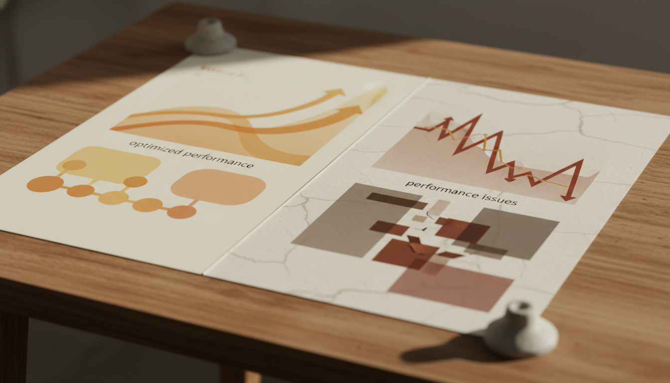 パソコンのパフォーマンス比較とメモリ使用状況のグラフ