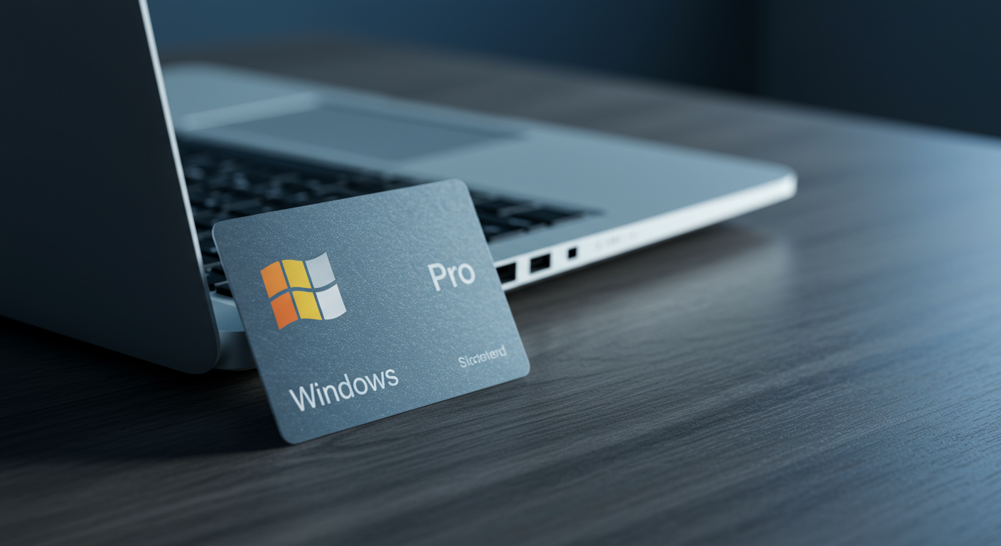 Windows Proライセンスカードとビジネスノートパソコン