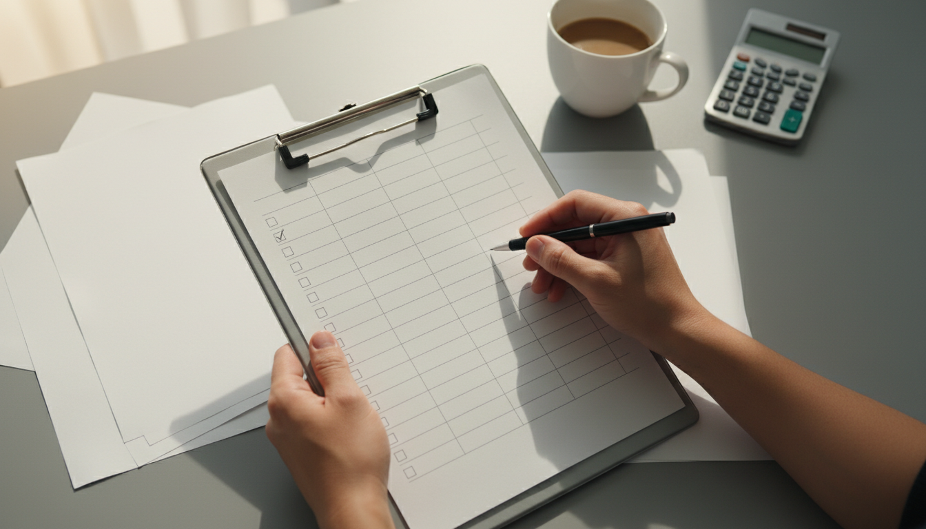 特殊車両通行許可申請前チェックリストの確認作業イメージ