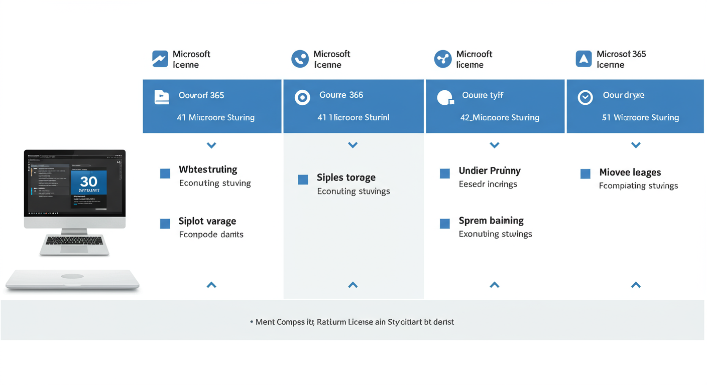 複雑なMicrosoftライセンス体系を示す図表