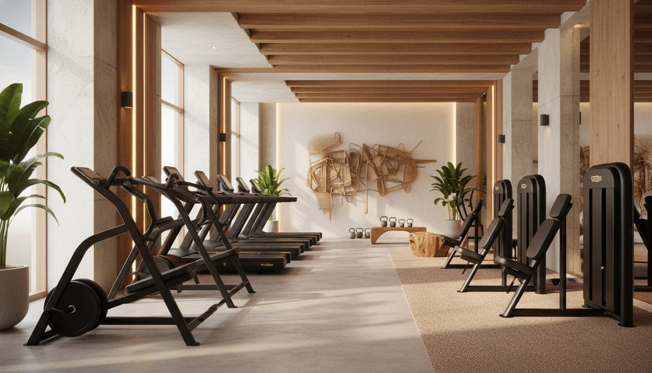 AI搭載マシンでトレーニングする女性