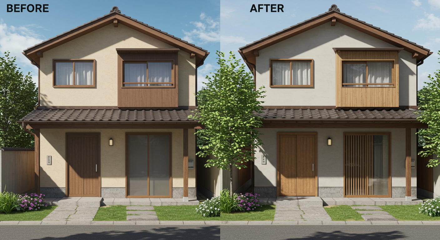 外構費用削減のビフォーアフター