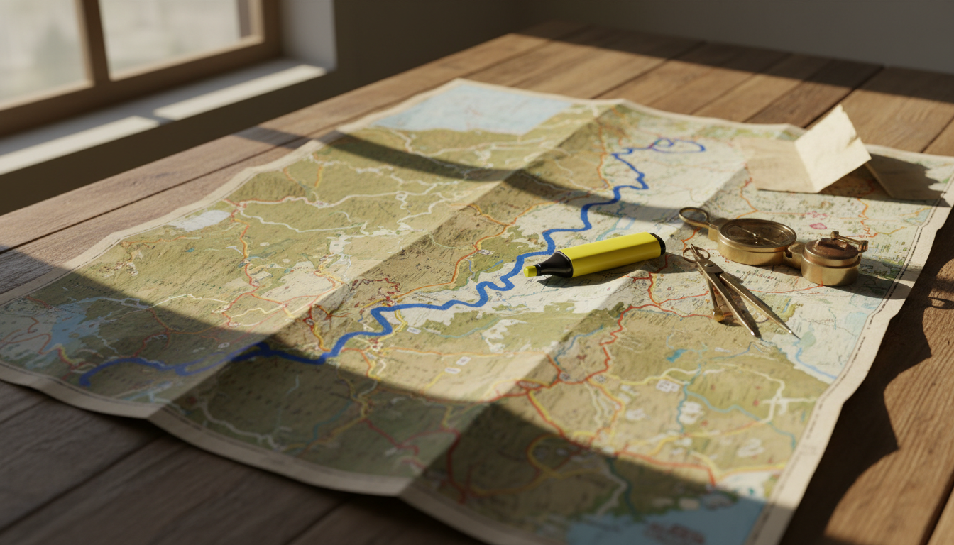 特殊車両の経路計画と費用削減のイメージ