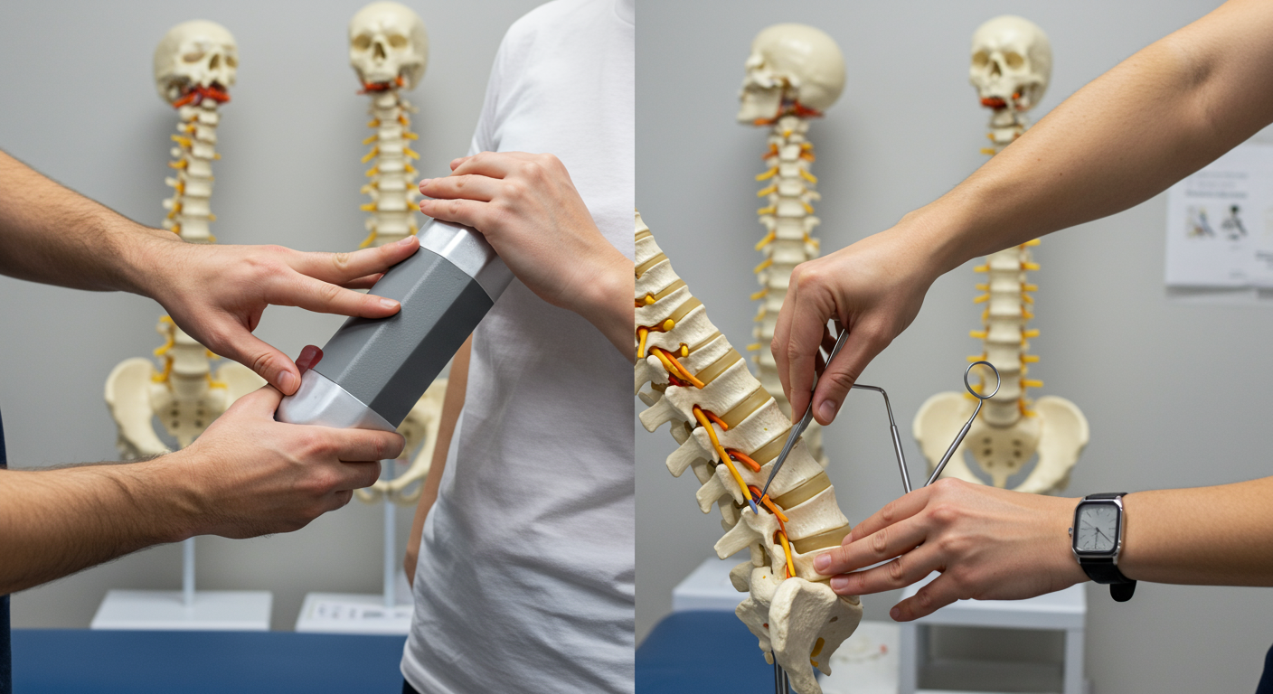 ボキボキ整体とカイロプラクティックの違いを示す施術の様子