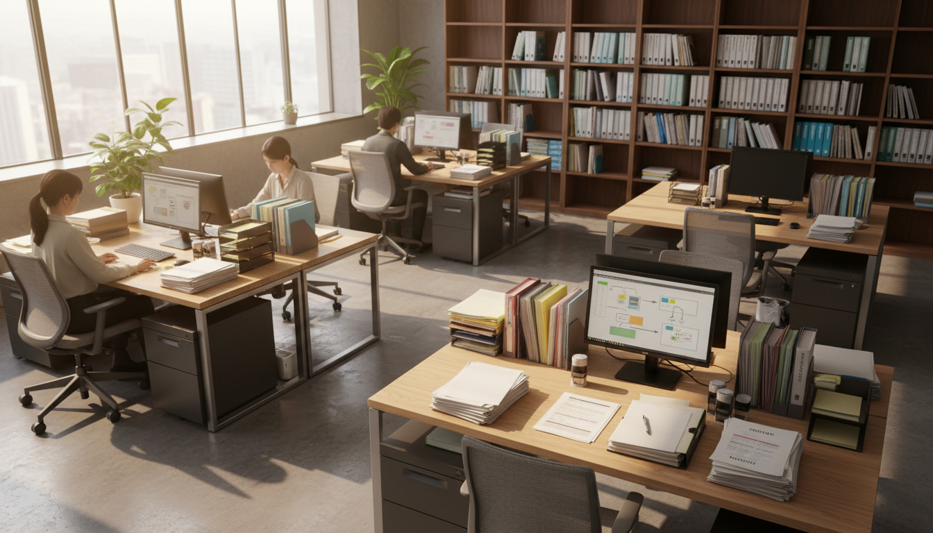 特殊車両通行許可の申請から許可までの流れを示すイメージ