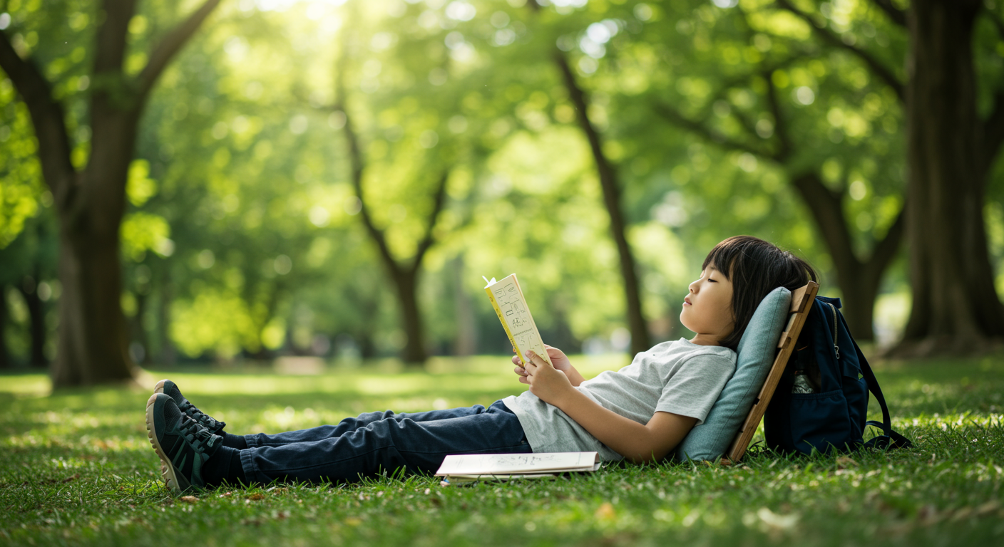 ピアノから離れてリフレッシュする子どもの様子