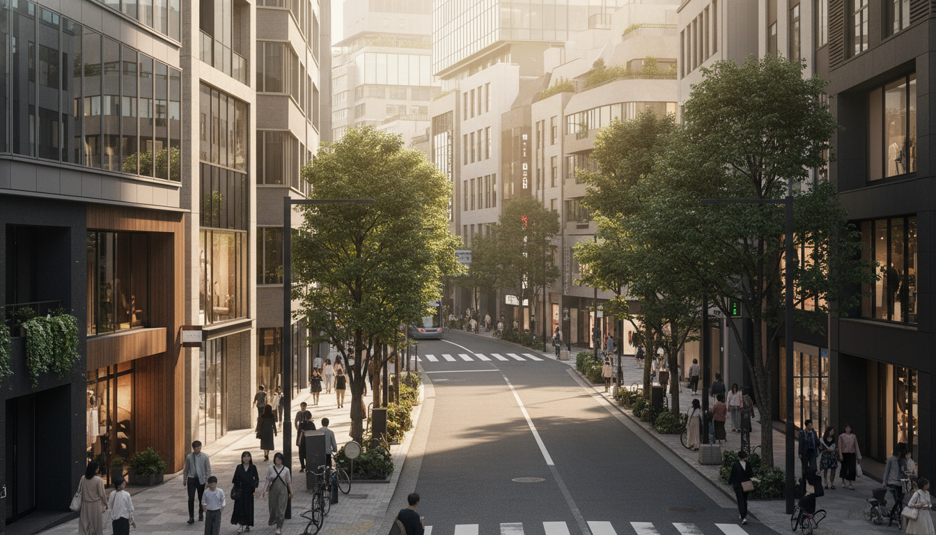 麻布十番駅周辺の都市景観と交通アクセス