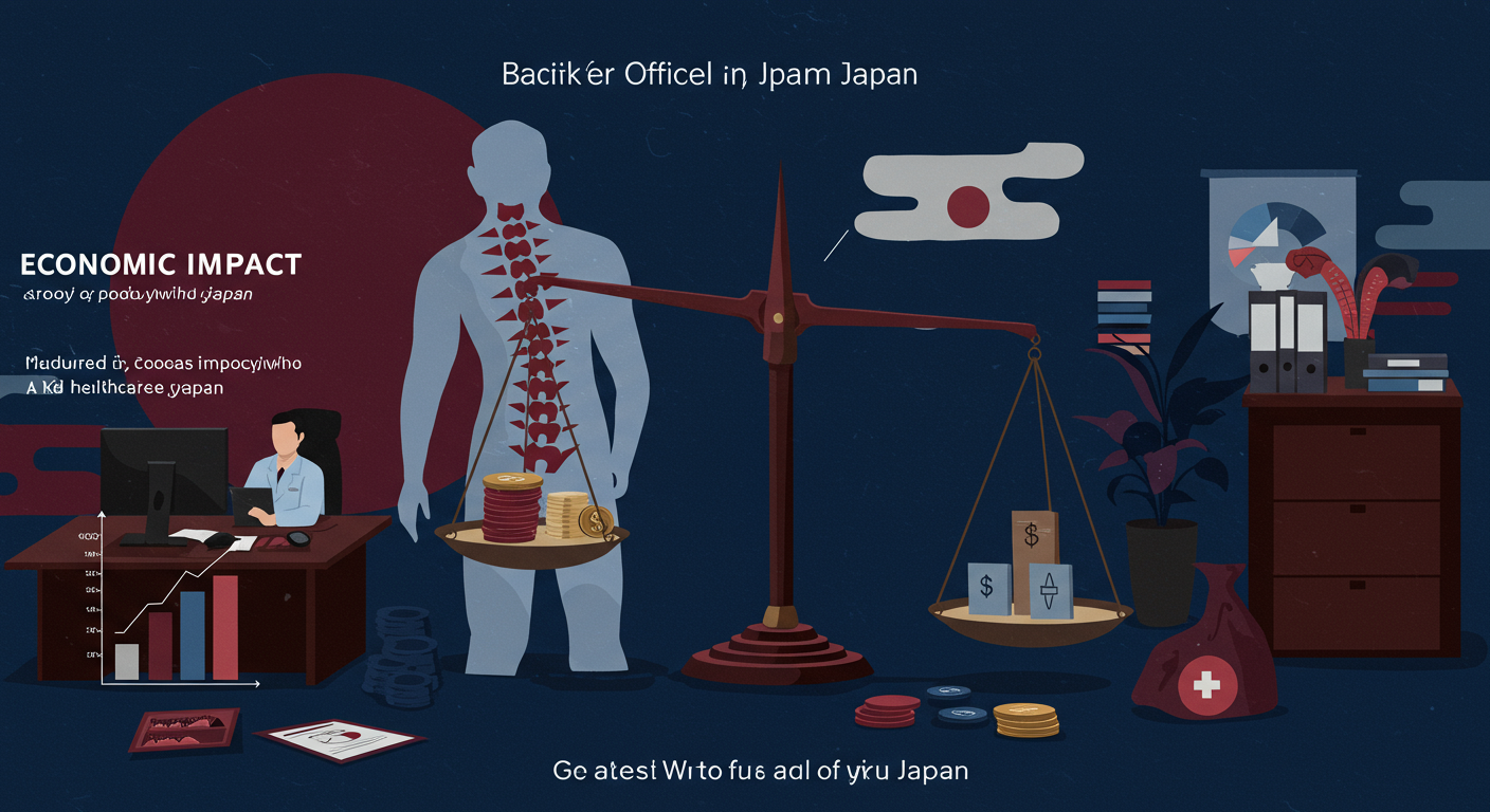 腰痛による経済損失を表す概念図