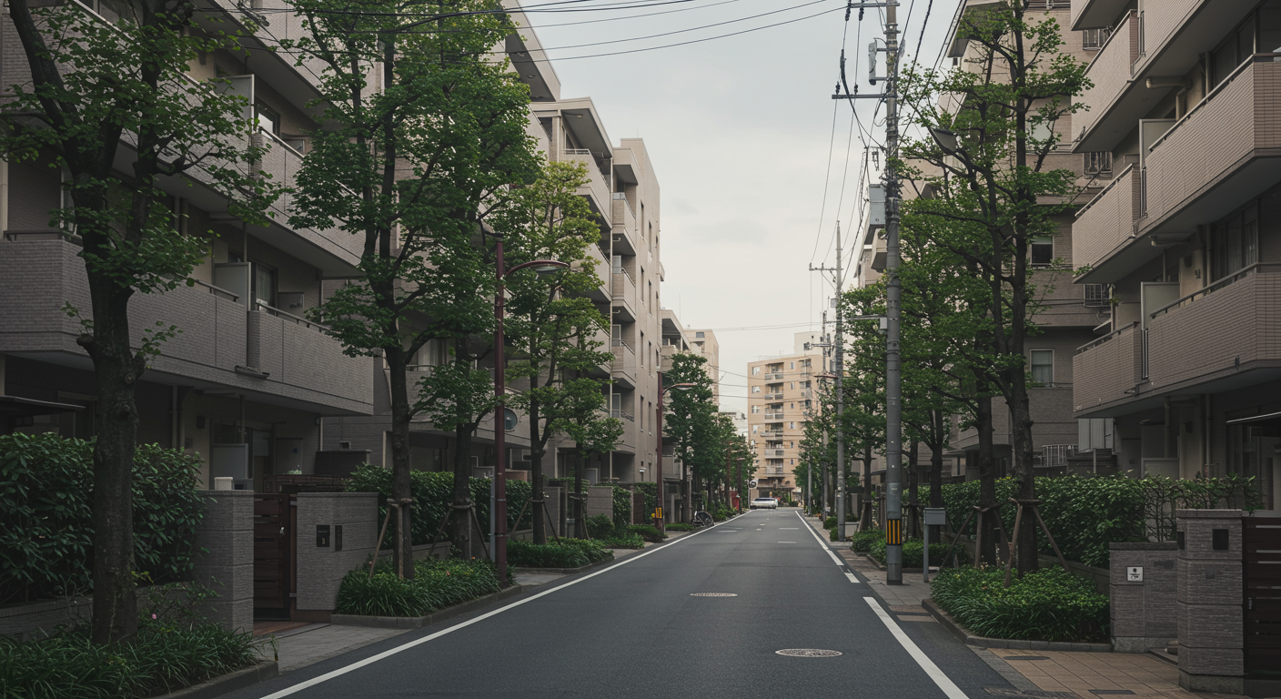 高輪エリアの閑静な住宅街
