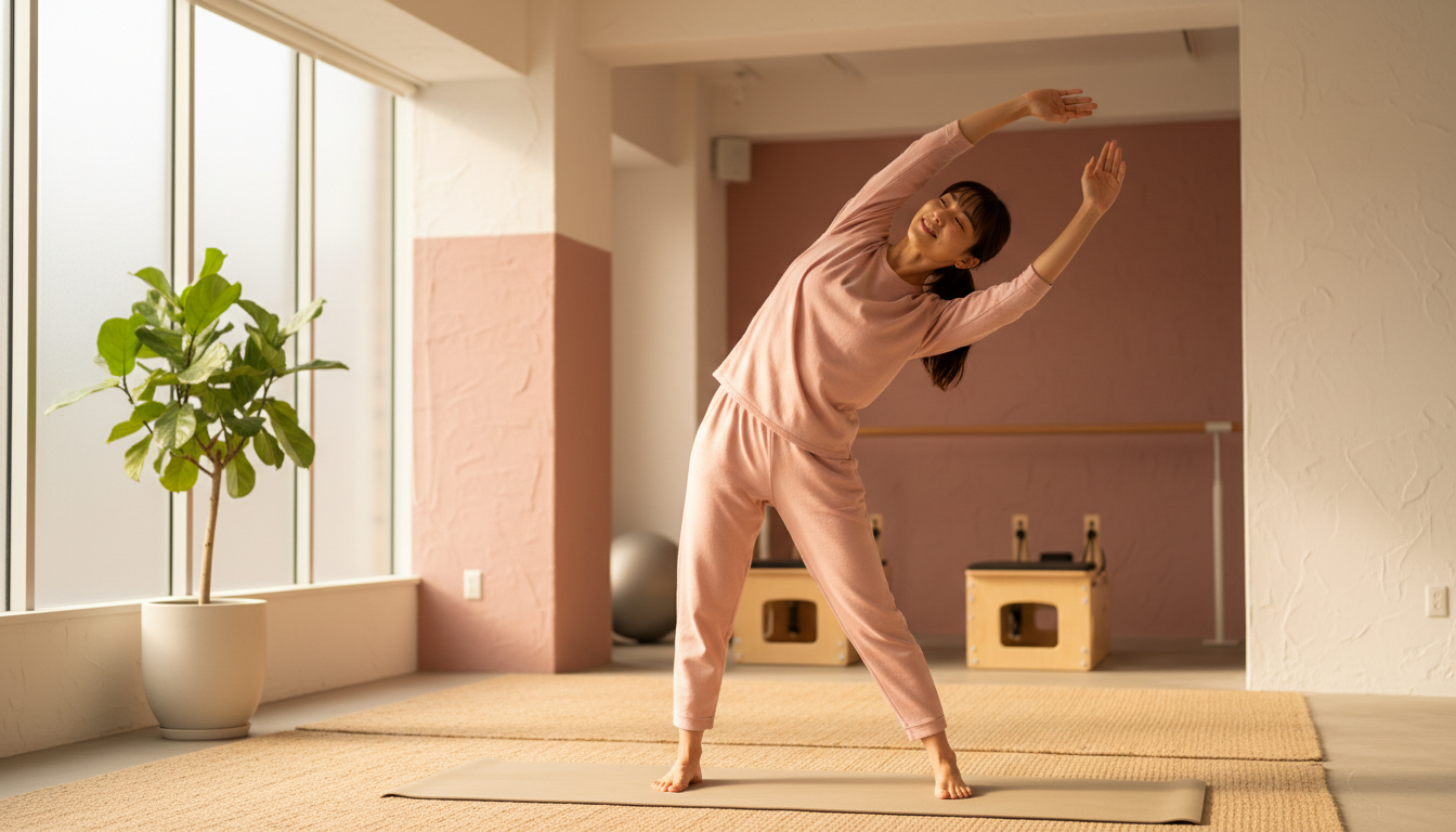 女性専用ジムで安心してトレーニングする女性