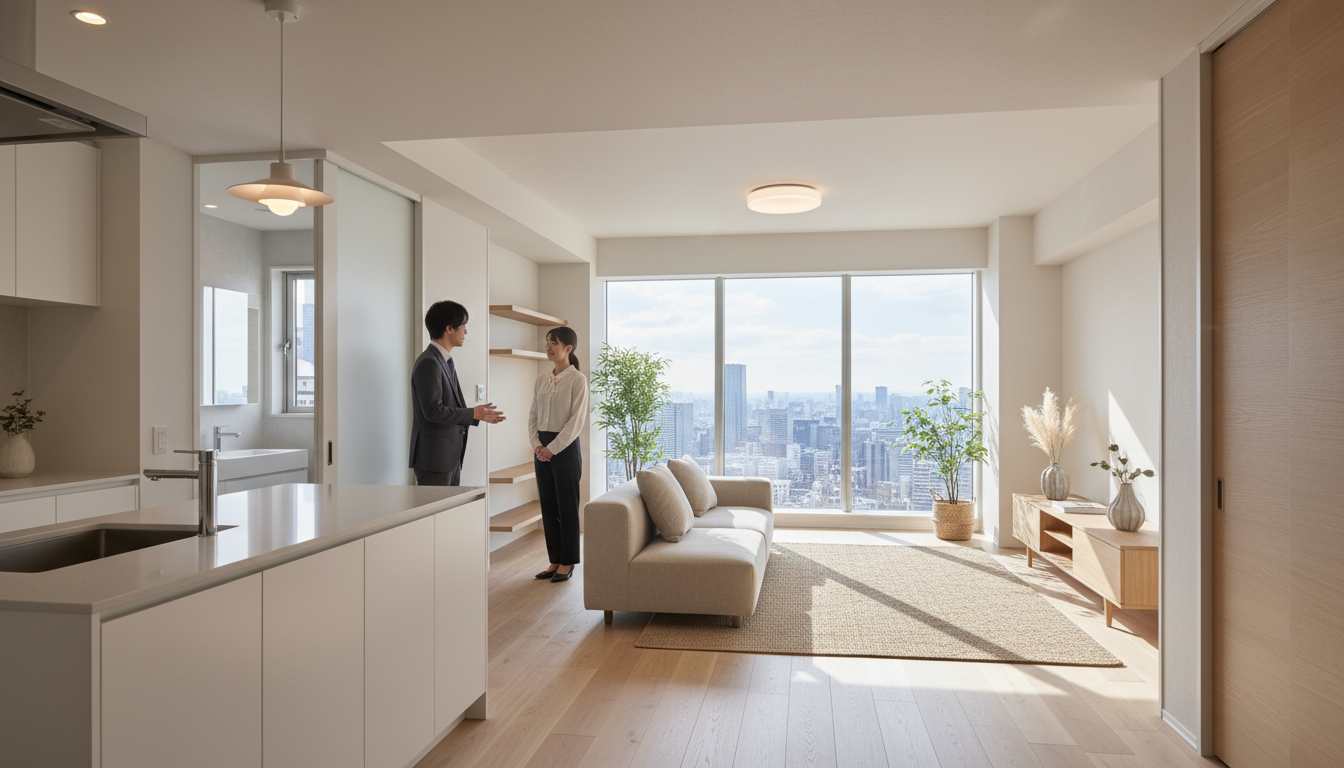 物件内見と契約手続きのイメージ