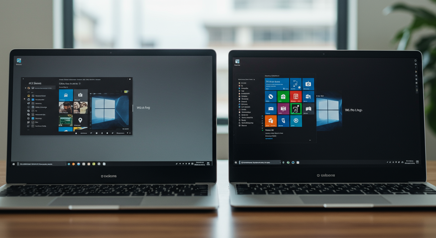Windows 11 HomeとProの違いを示す比較画像