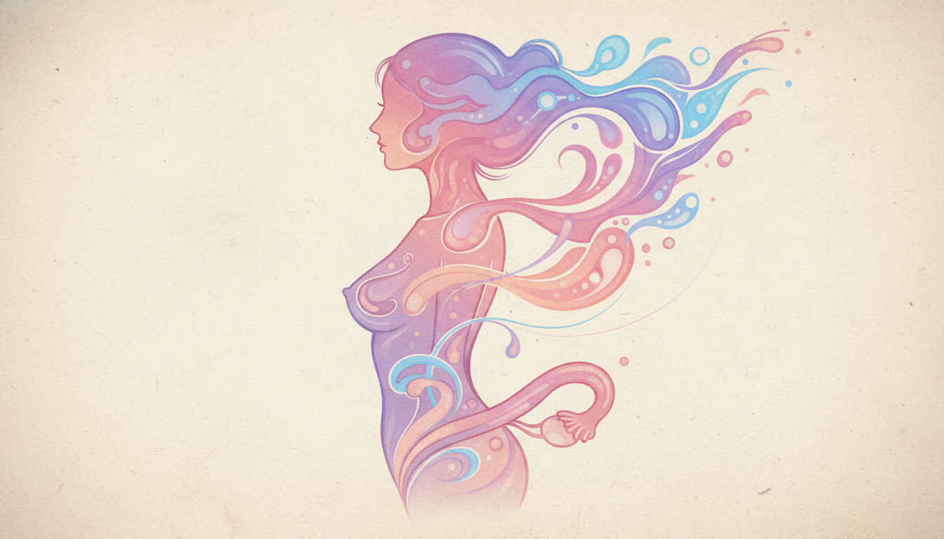 ホルモンバランスと体型変化の関係イラスト