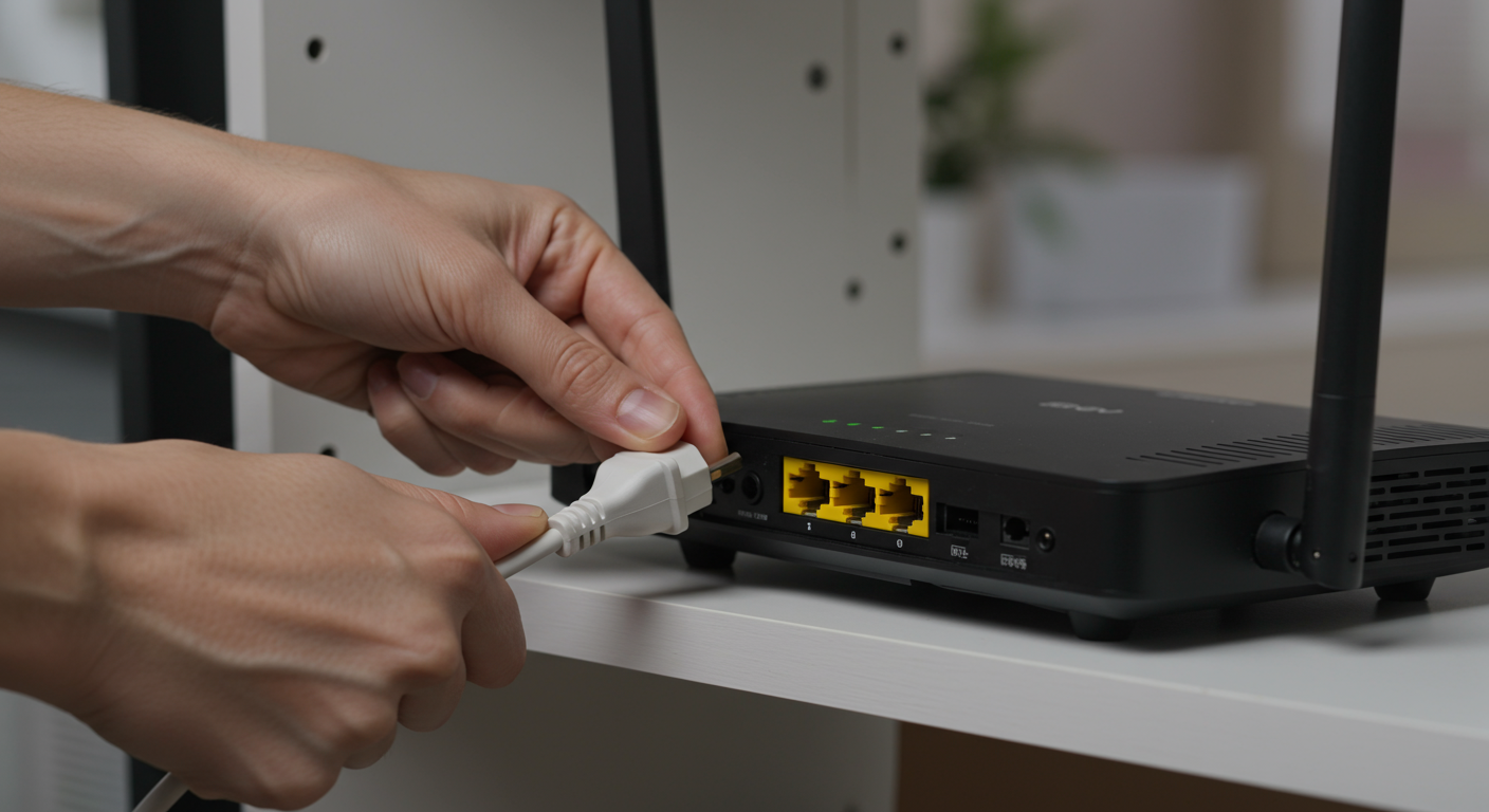 ルーターの再起動作業