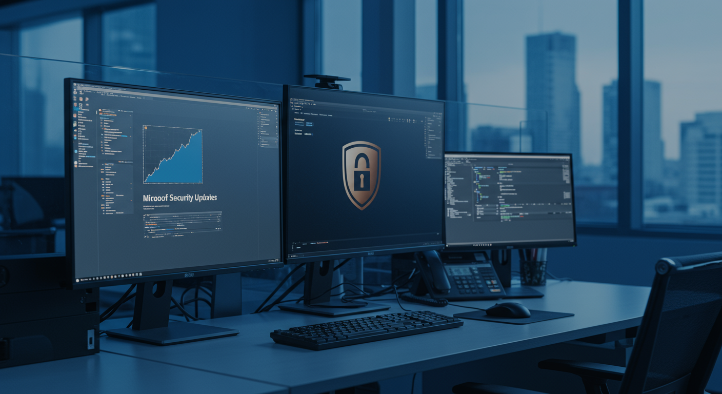 企業のセキュリティ対策とMicrosoftアップデート画面