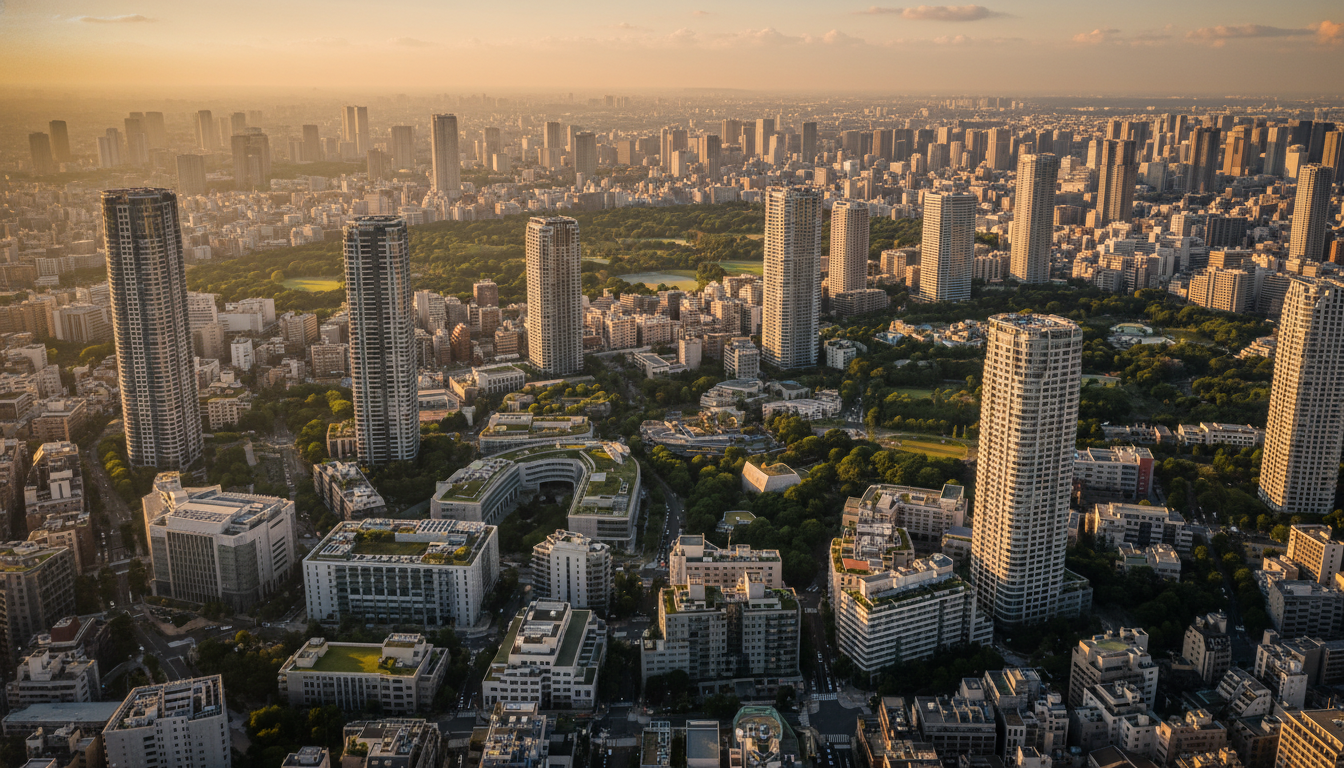 港区の都市開発と人口動向イメージ