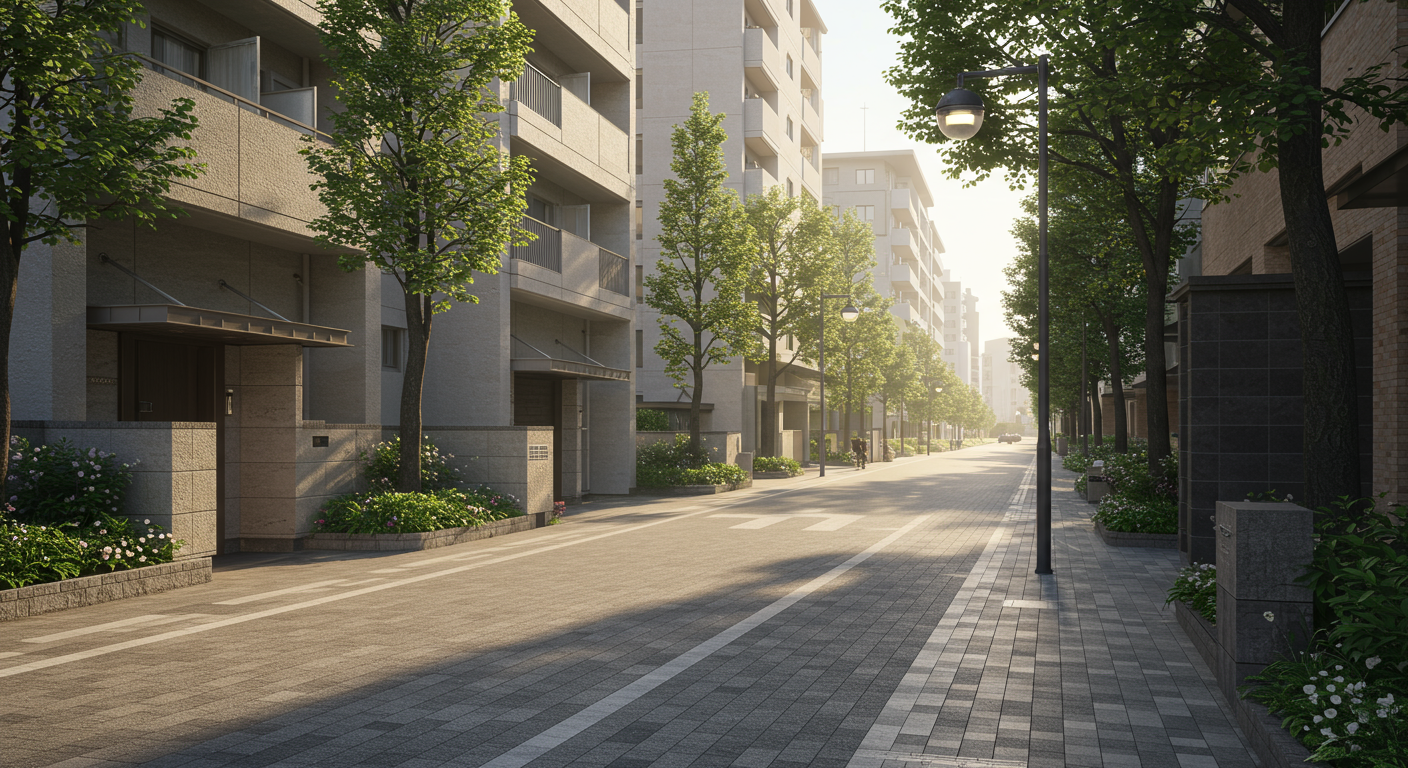 麻布狸穴町の閑静な住宅街の風景