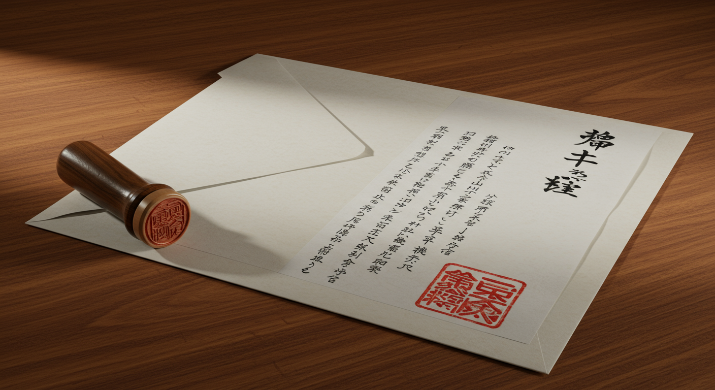 行政処分の通知書と印鑑