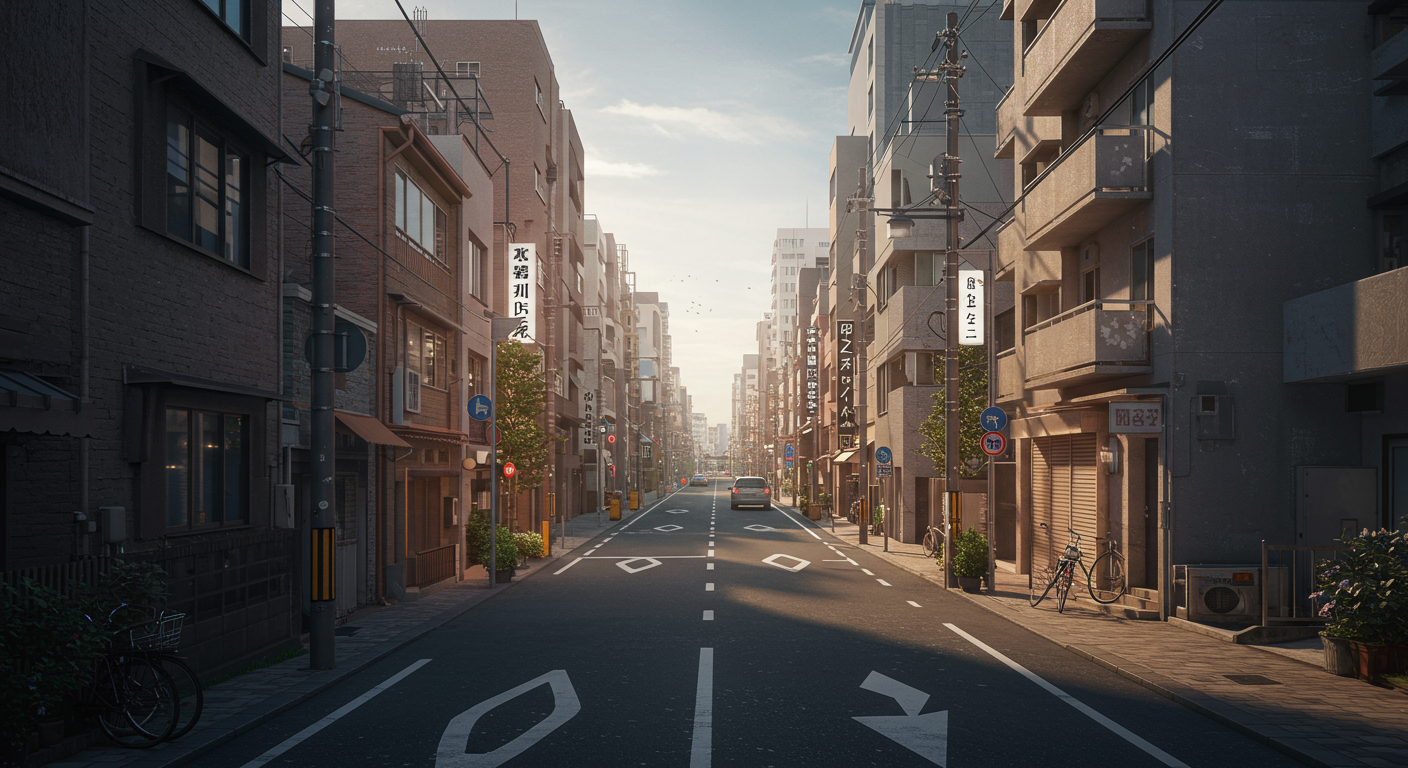 発展する麻布十番の街並みイメージ