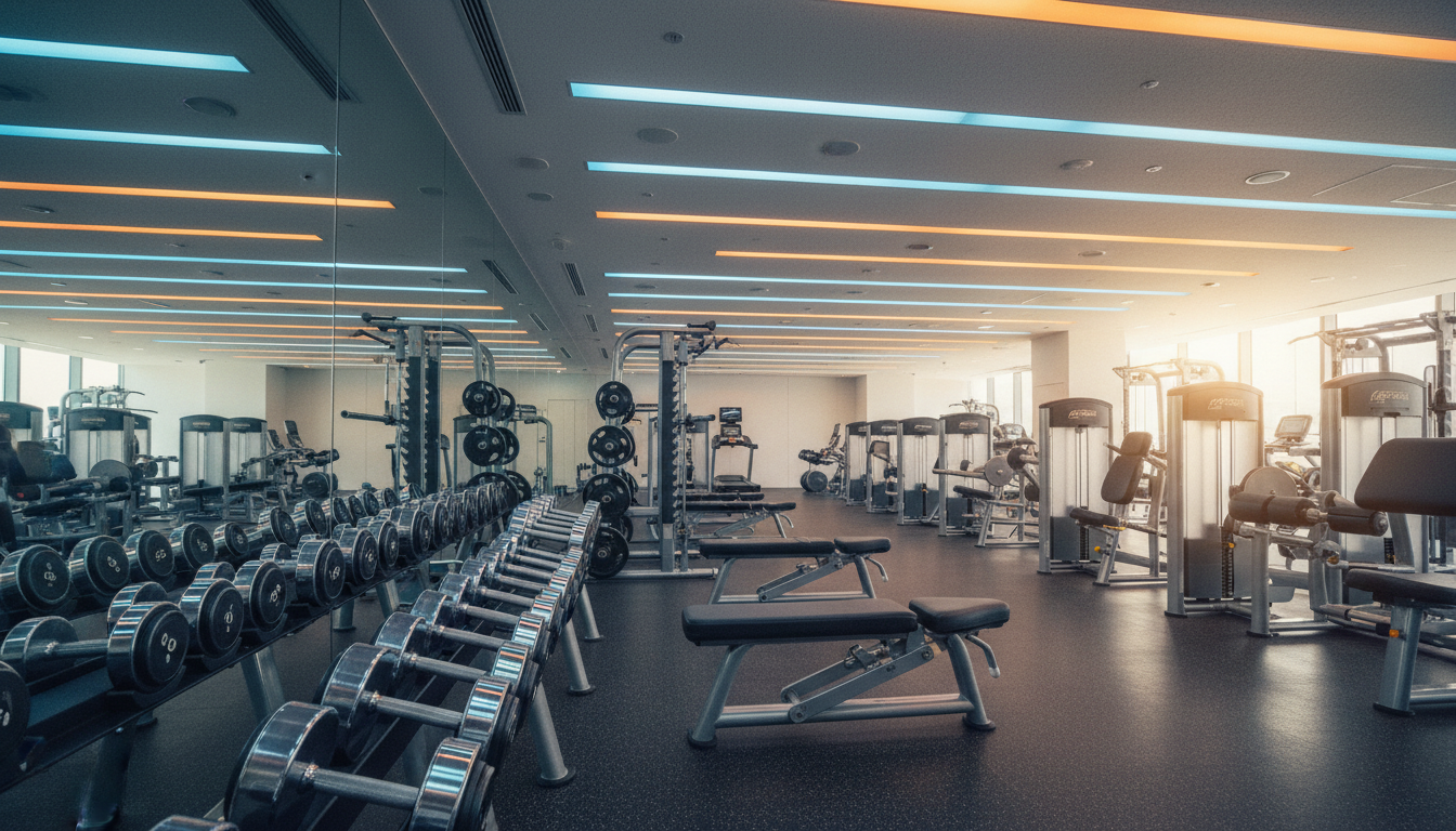 ジムでウェイトトレーニングをする女性のダイエット効果イメージ