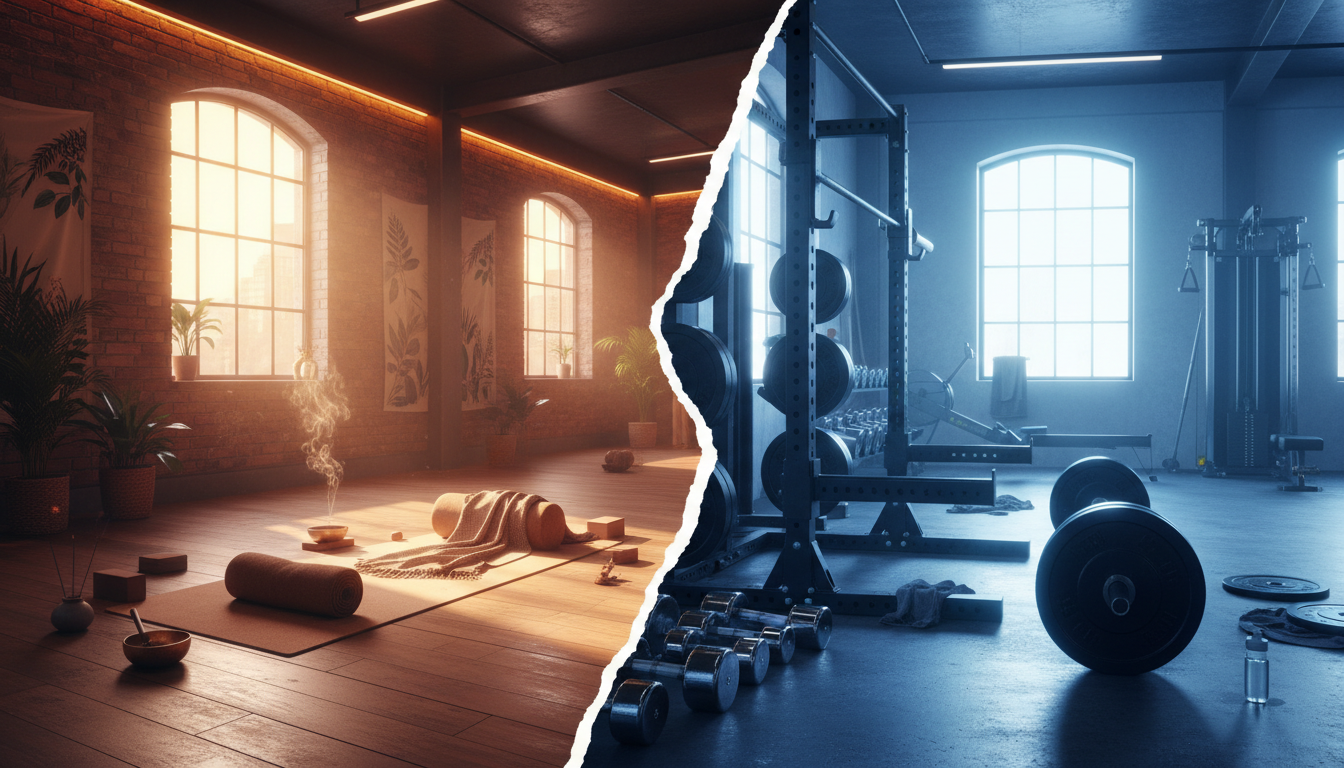 ホットヨガとジムの消費カロリー比較イメージ