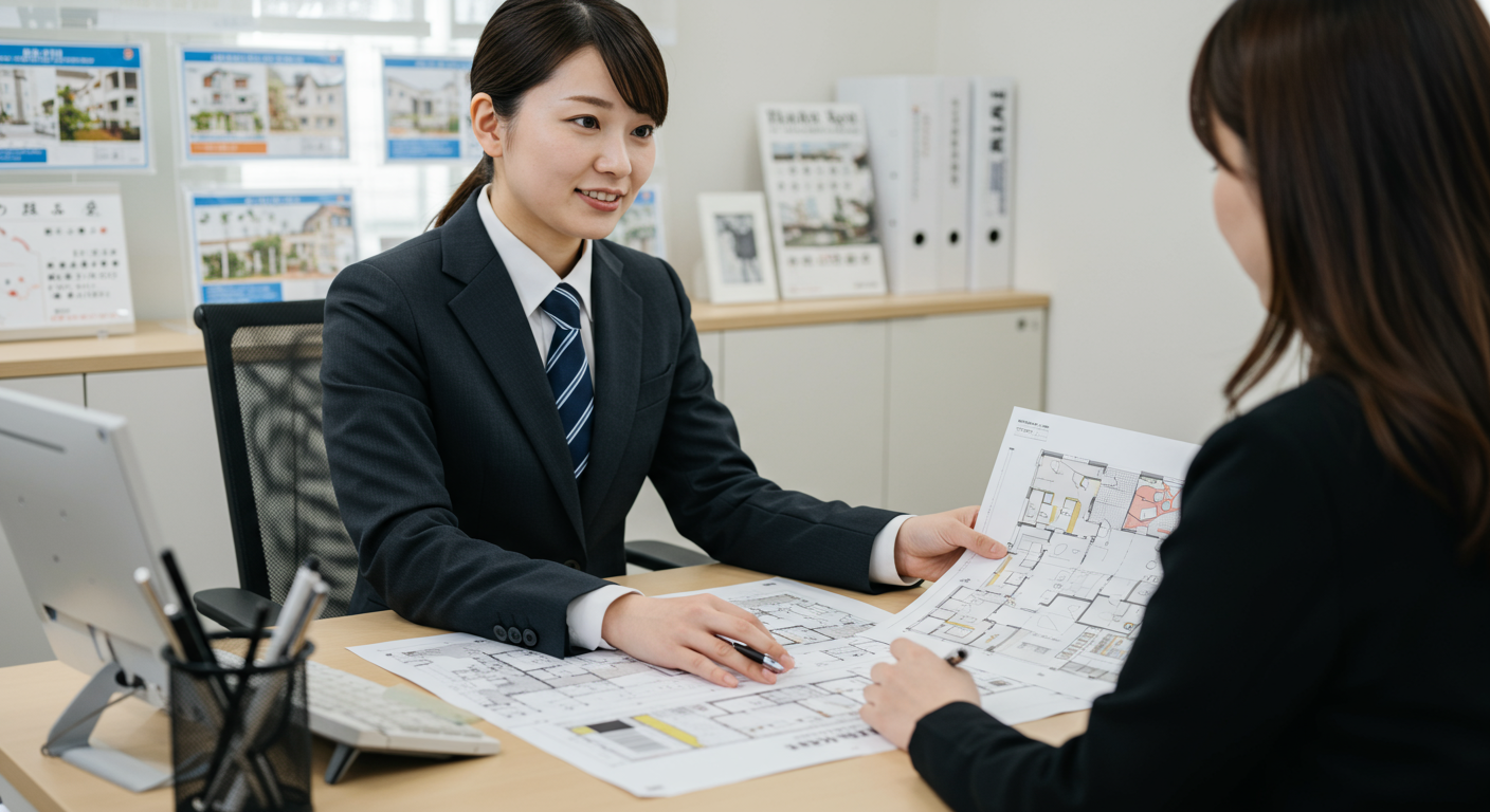 不動産賃貸営業の様子