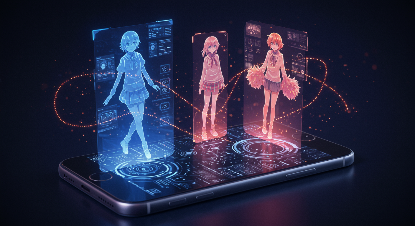 AIと推し活を組み合わせたイメージ