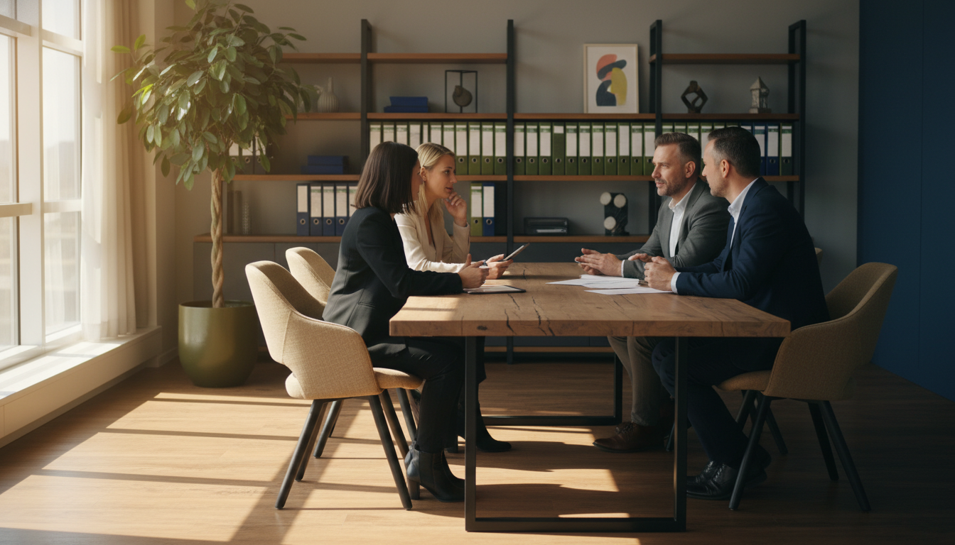 特殊車両通行許可に特化した行政書士事務所の相談風景