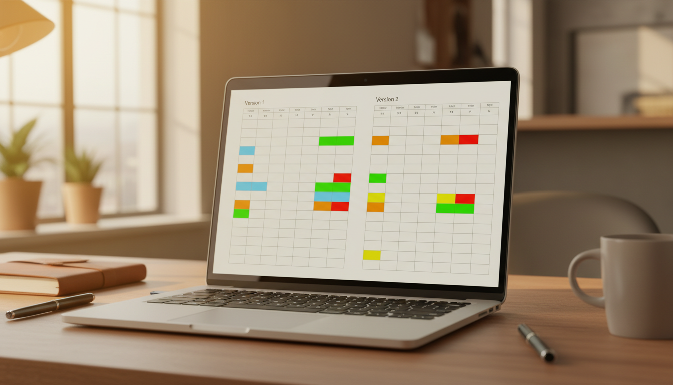 Excelブック比較機能の使用例