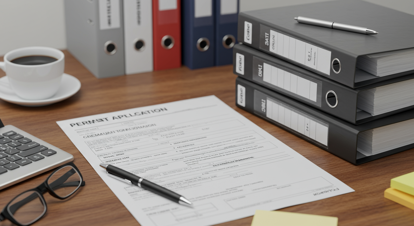 許認可申請書類の作成風景