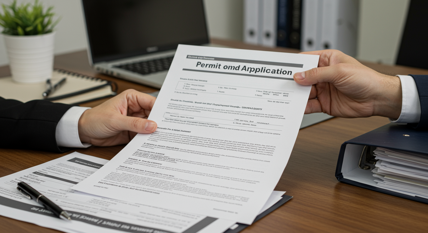 行政書士と依頼者の打ち合わせ風景