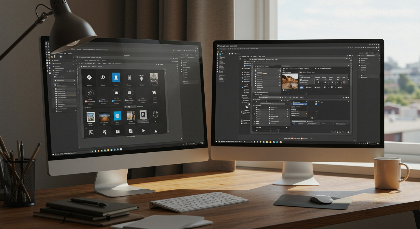 Office 2021と2024の機能比較を示す作業風景