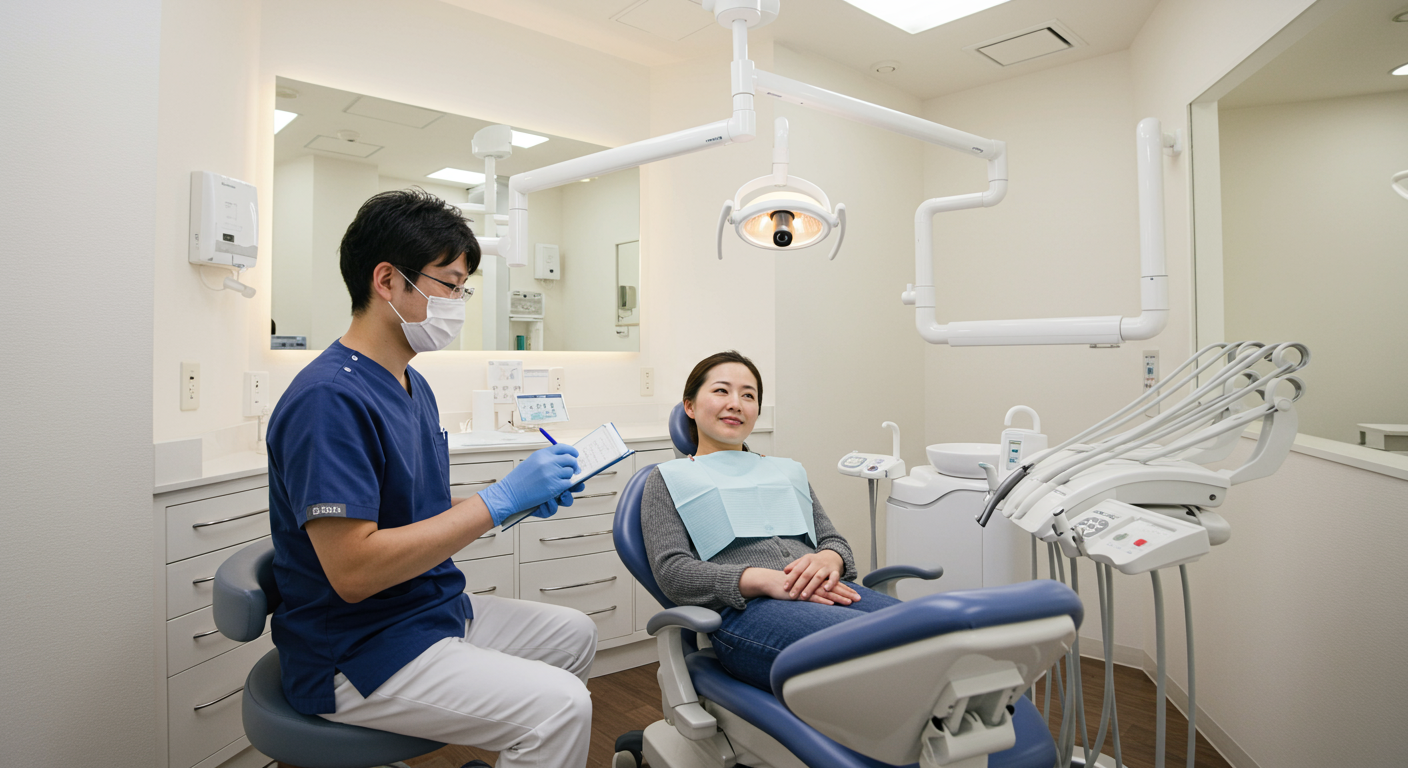 矯正歯科専門医による診察の様子